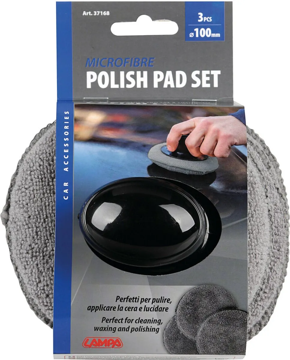 Lampa Microfiber Poetspads met Handvat - Grijs
