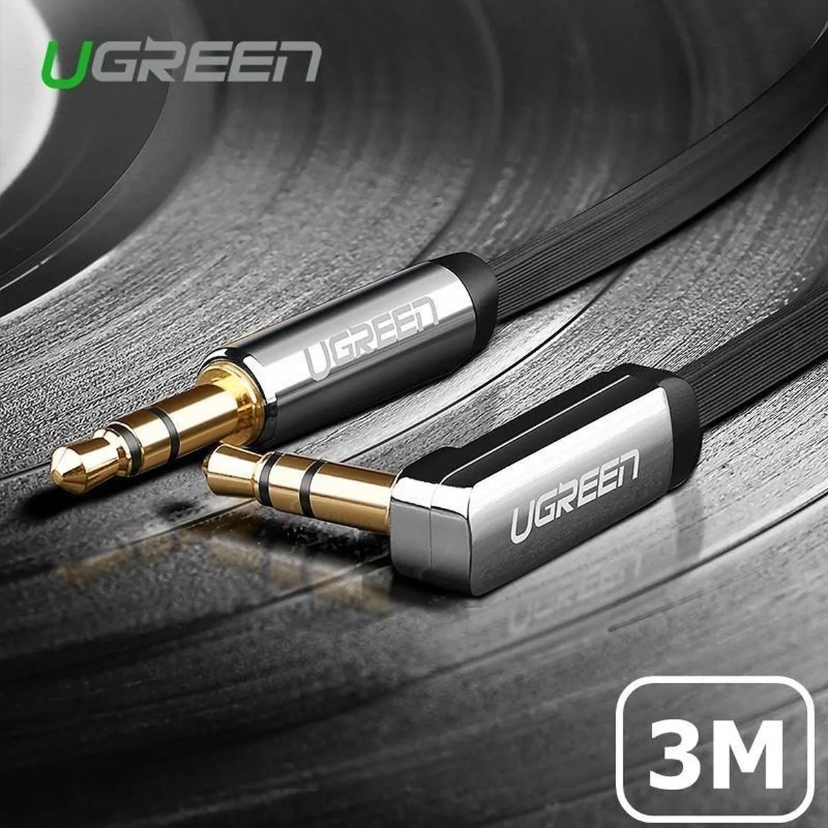 UGREEN UG005 3.5mm Jack Kabel - 3m - Zwart