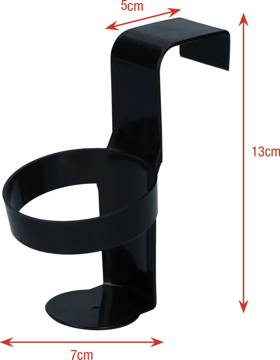 Carpoint Blikhouders 2 Stuks - Universeel - 250/330/500ml - Zwart - afbeelding 6 van 6