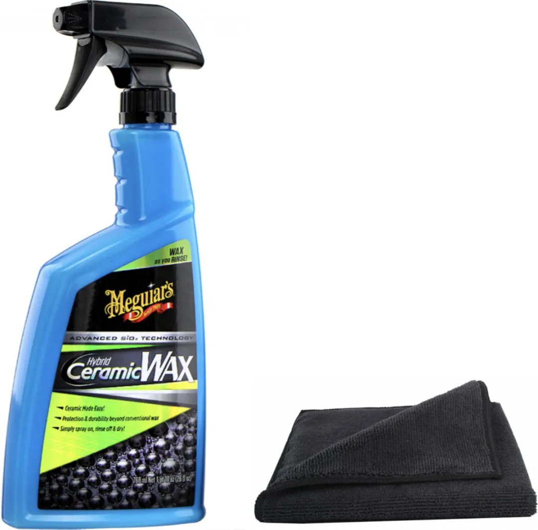 Meguiars Hybrid Ceramic Wax 709 ml. - met Microfiber poetsdoek 40 x 40 cm. G190526