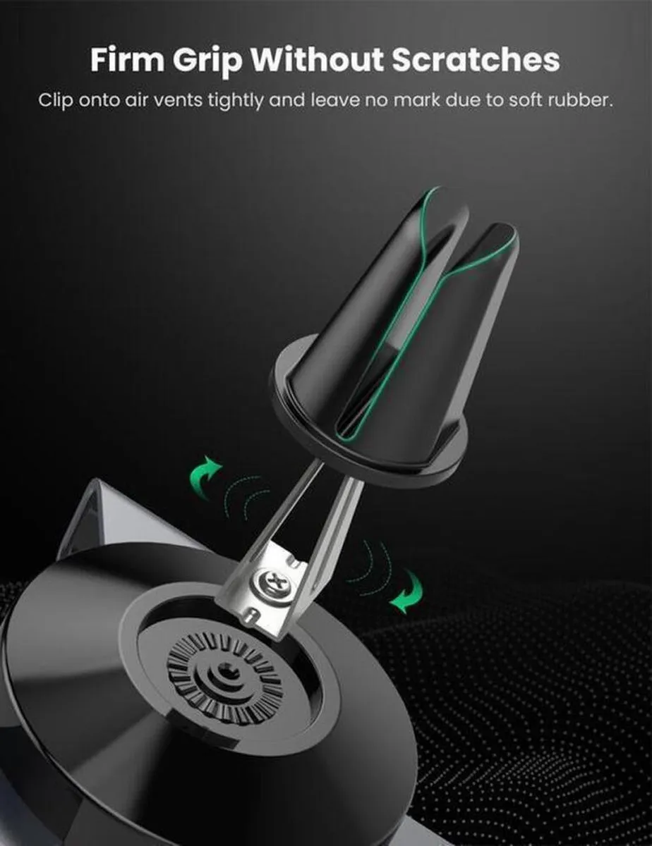 Ugreen Gravity Drive Telefoonhouder Ventilatierooster Auto - Zwart