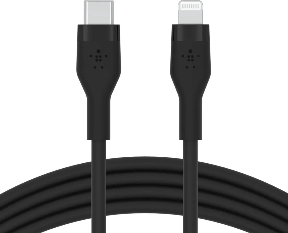 Belkin CAA009bt3MBK USB-C naar Lightning Kabel 3m