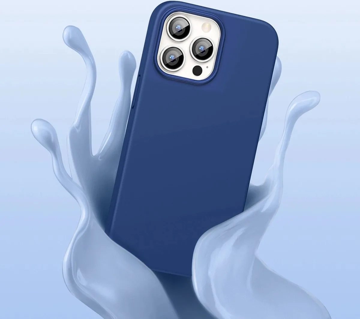 Ugreen Siliconen Hoes iPhone 13 Pro - Blauw - afbeelding 5 van 6