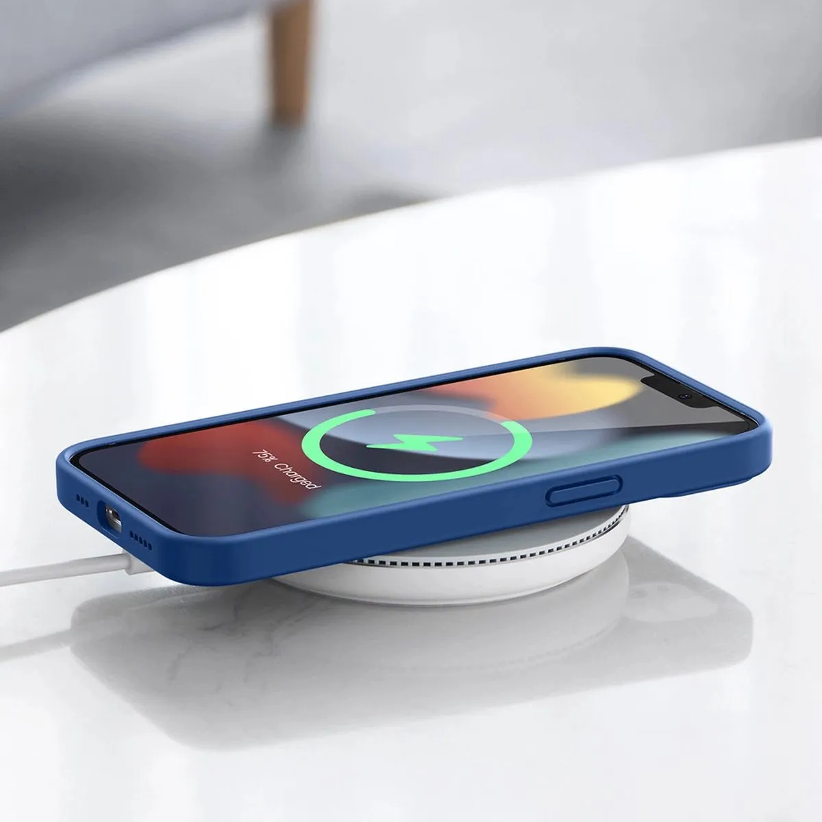 Ugreen Siliconen Hoes iPhone 13 Pro - Blauw - afbeelding 3 van 6