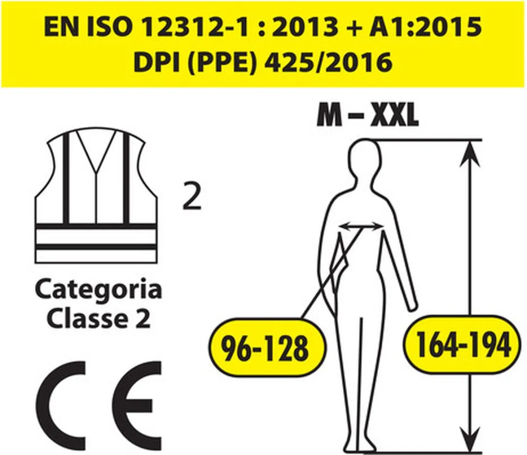 Veiligheidsvest oranje M t/m XXL