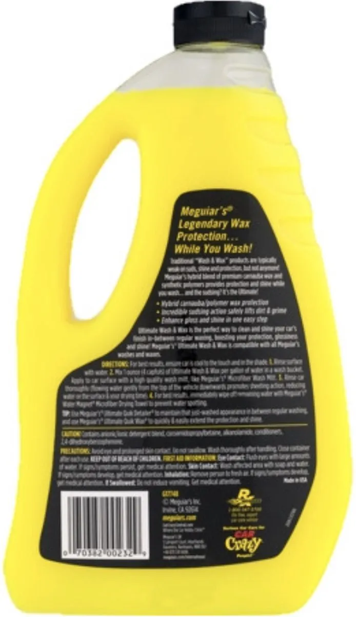 Meguiars Ultimate Wash & Wax 1420ml + Microvezel Wasmuts - 2 Stuks