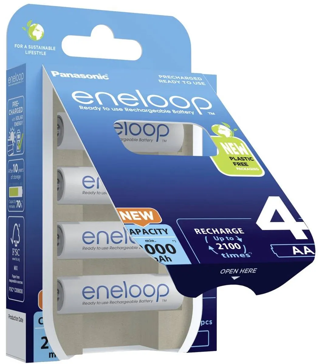 Panasonic Eneloop Mignon AA 2000mAh - 4 Stuks