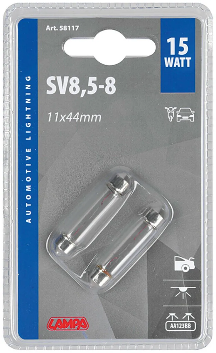 Lampa 12V Festoonlamp SV8,5-8 15W - Wit - 2 Stuks - afbeelding 6 van 6