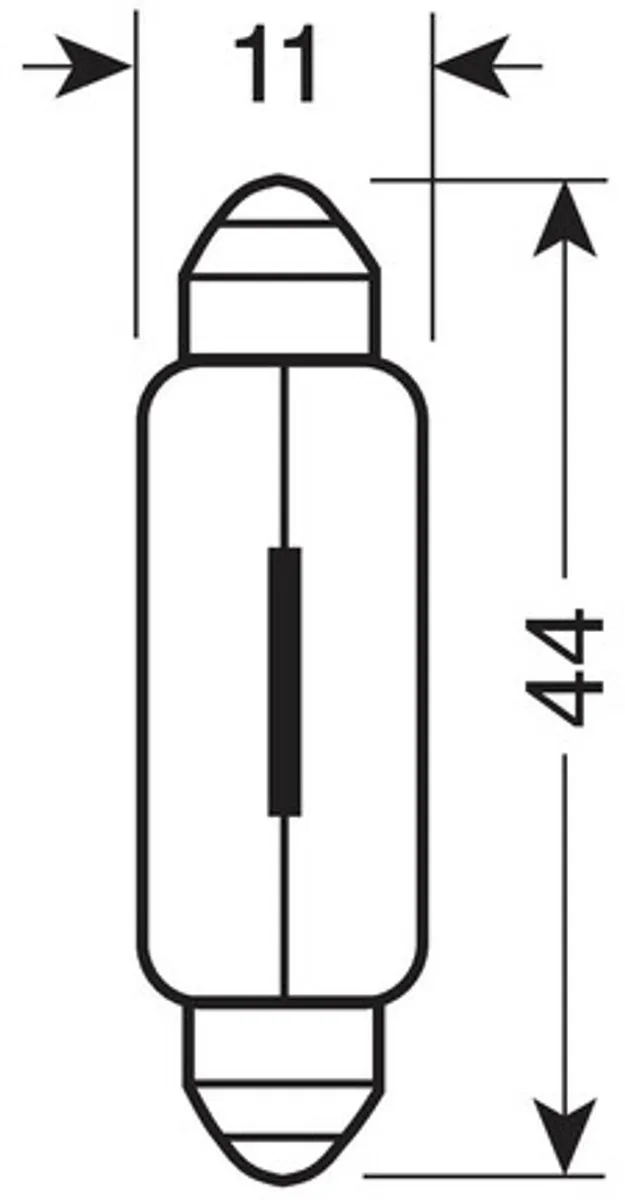 Lampa 12V Festoonlamp SV8,5-8 15W - Wit - 2 Stuks - afbeelding 2 van 6