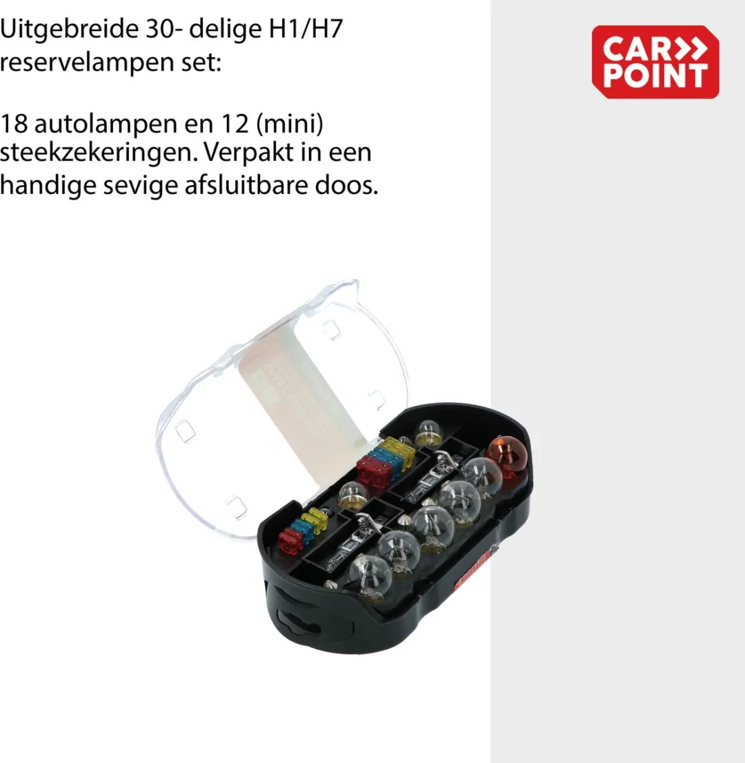 Carpoint Gloeilampenset H1/H7 - 30 Stuks - Multicolor