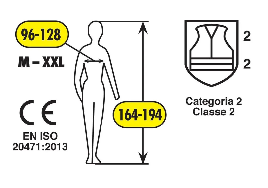 Lampa Veiligheidsvest Geel - Maat M-XXL