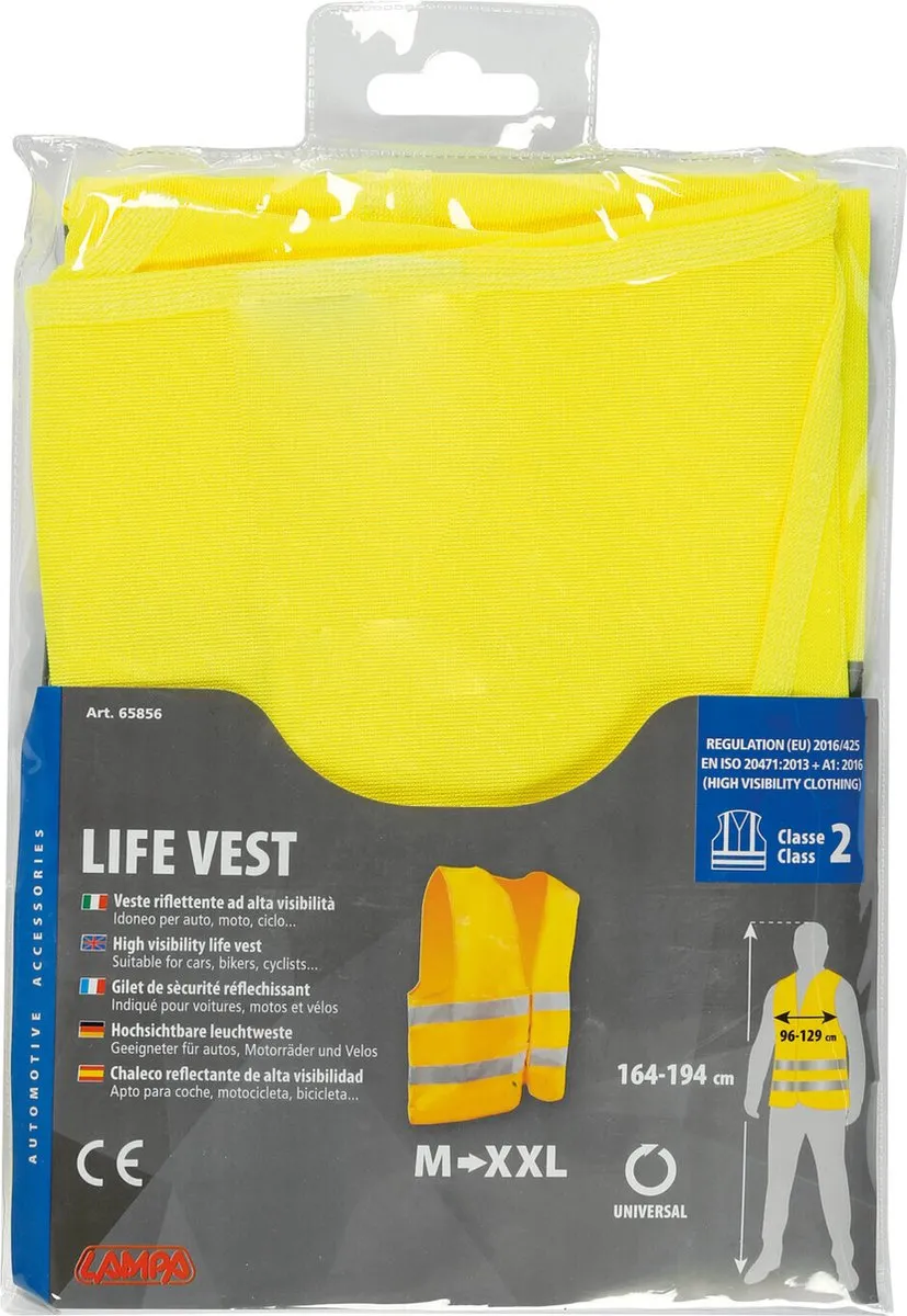 Lampa Veiligheidsvest Geel - Maat M-XXL - afbeelding 6 van 6