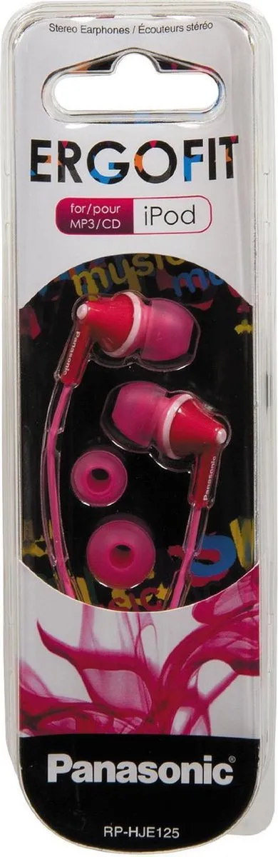 Panasonic RP-HJE125 In-ear Oordopjes Roze
