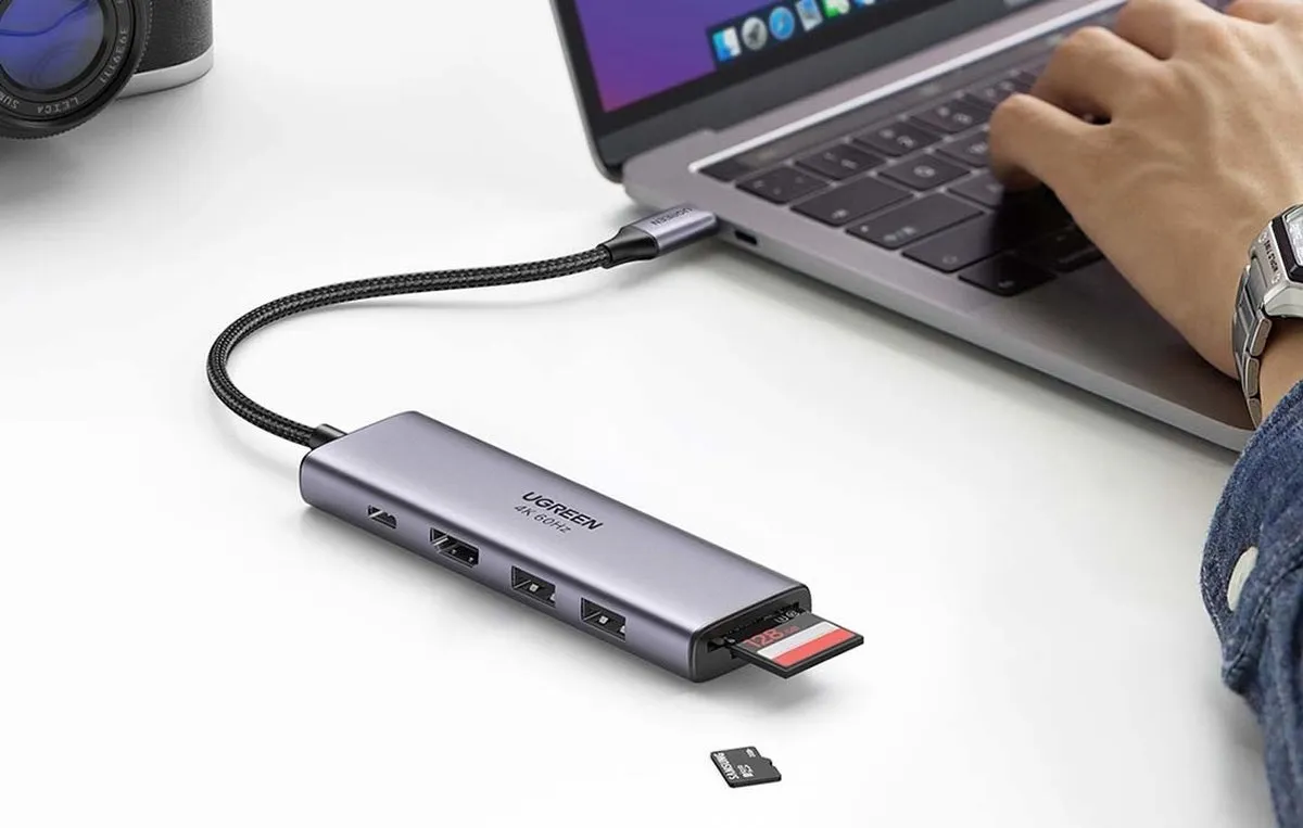 UGREEN 5-in-1 USB-C Hub 60384 - Zilver - afbeelding 6 van 6