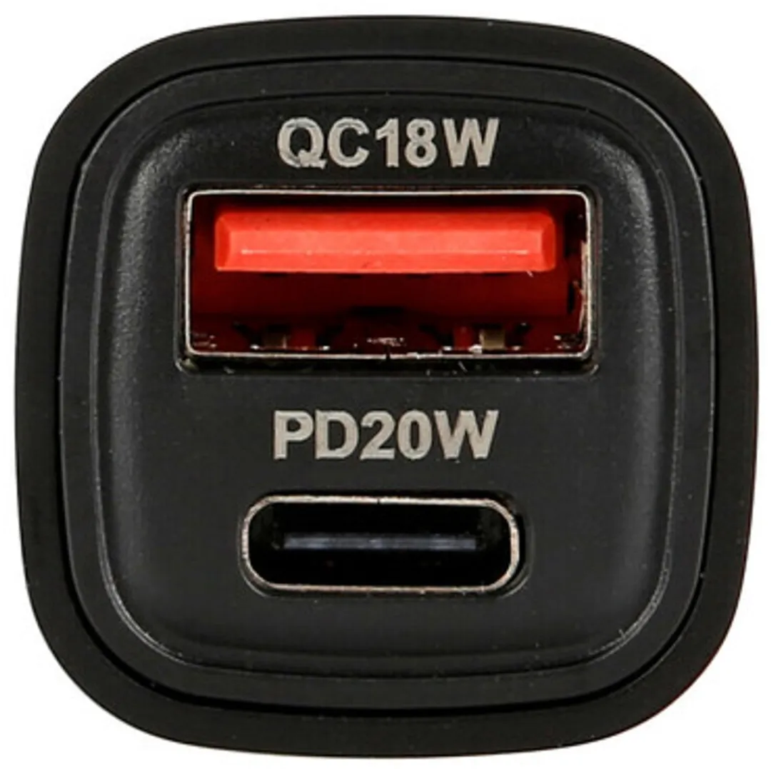 Lampa USB PowerTec 2-Poorts Lader - 18W - Zwart - afbeelding 6 van 6