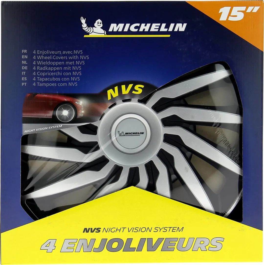 Michelin Wieldoppen Kendo 15" - 4 Stuks - Zwart/Grijs