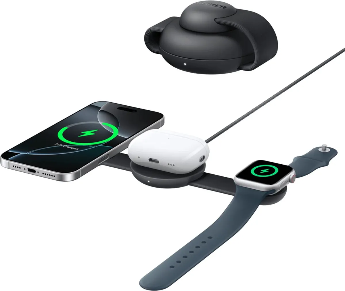 Anker MagGo 3-in-1 B25M8H11 Draadloos Snellader