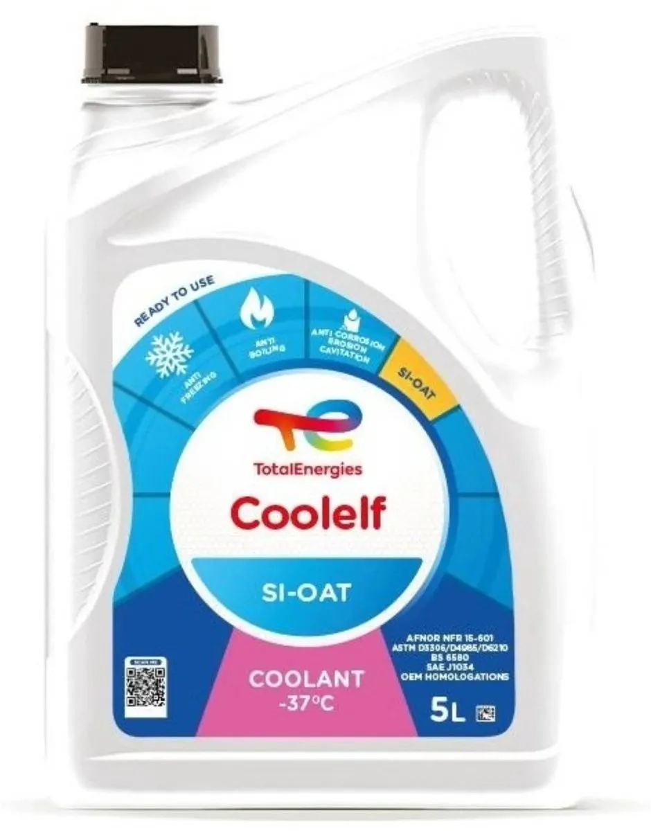 Total Coolelf Si-OAT Koelvloeistof 5L - Meerkleurig