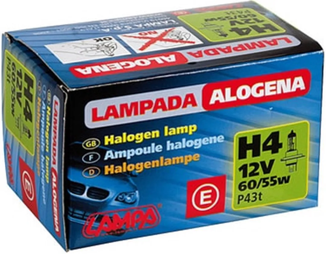 Lampa 12V Halogeenlamp H4 60/55W P43t - Wit