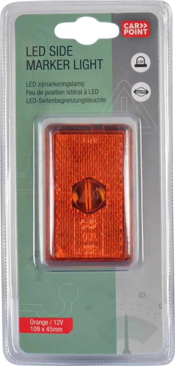 Carpoint Zijlamp 12V 11x4,5cm - Oranje