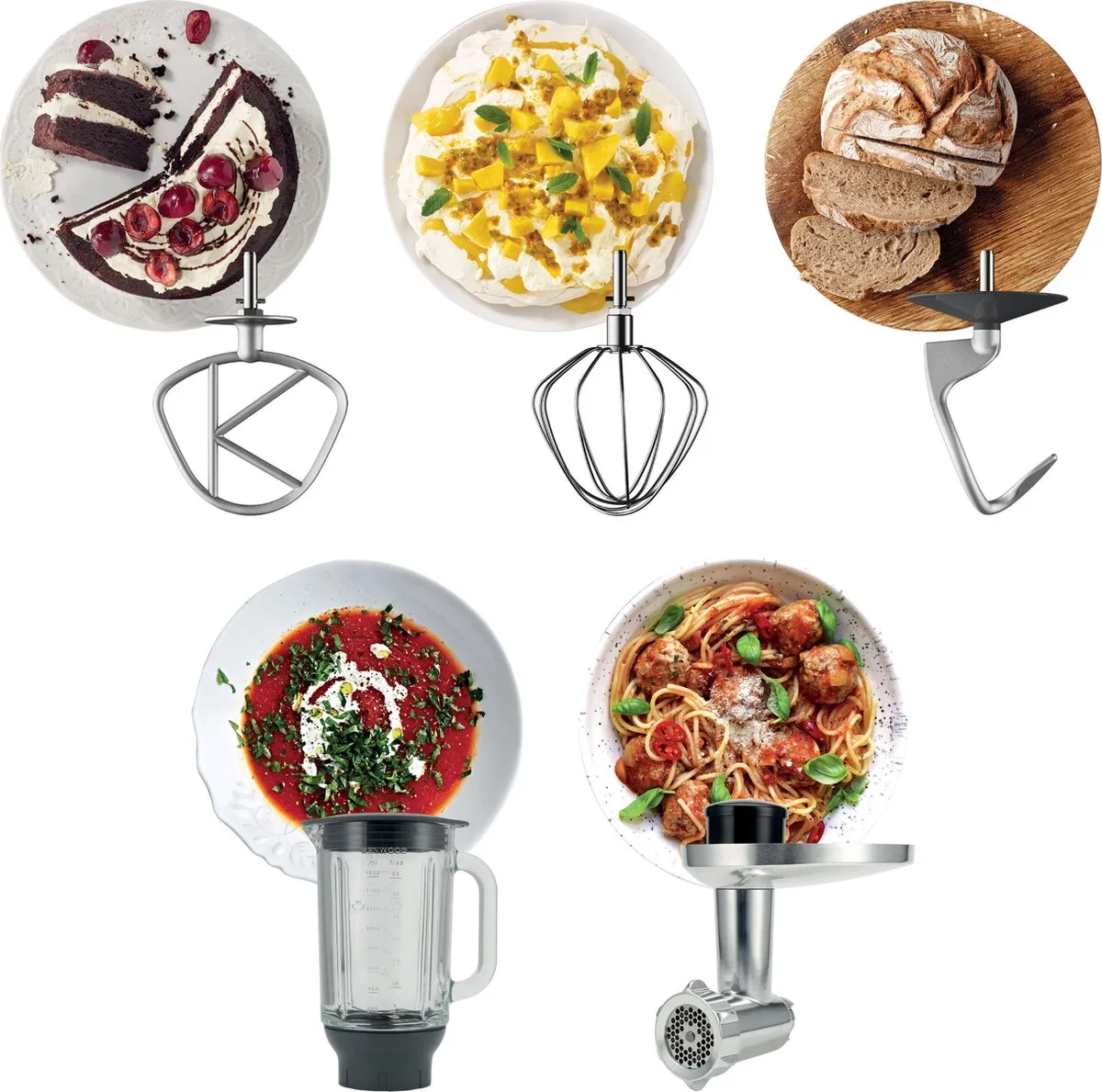 Kenwood Chef KVC3100S Keukenmachine - 1000W - 9 Snelheden - Zilver