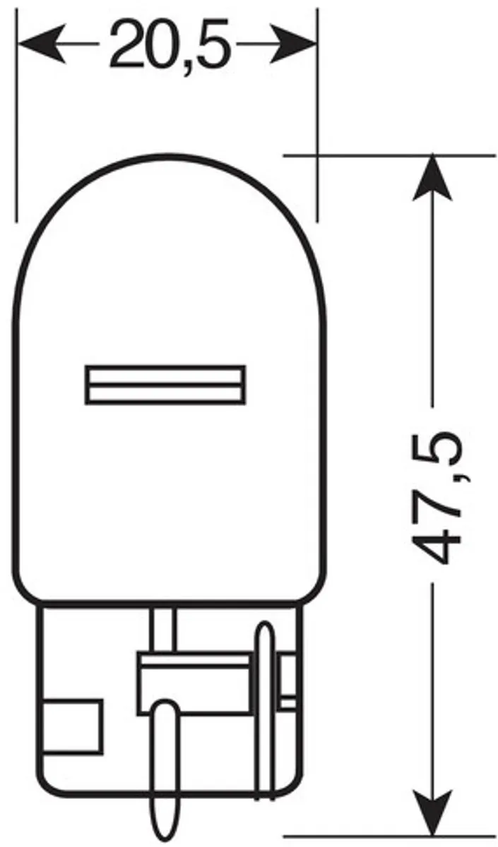 Lampa 12V W21W W3x16d Set - 2 Stuks - Wit - afbeelding 6 van 6