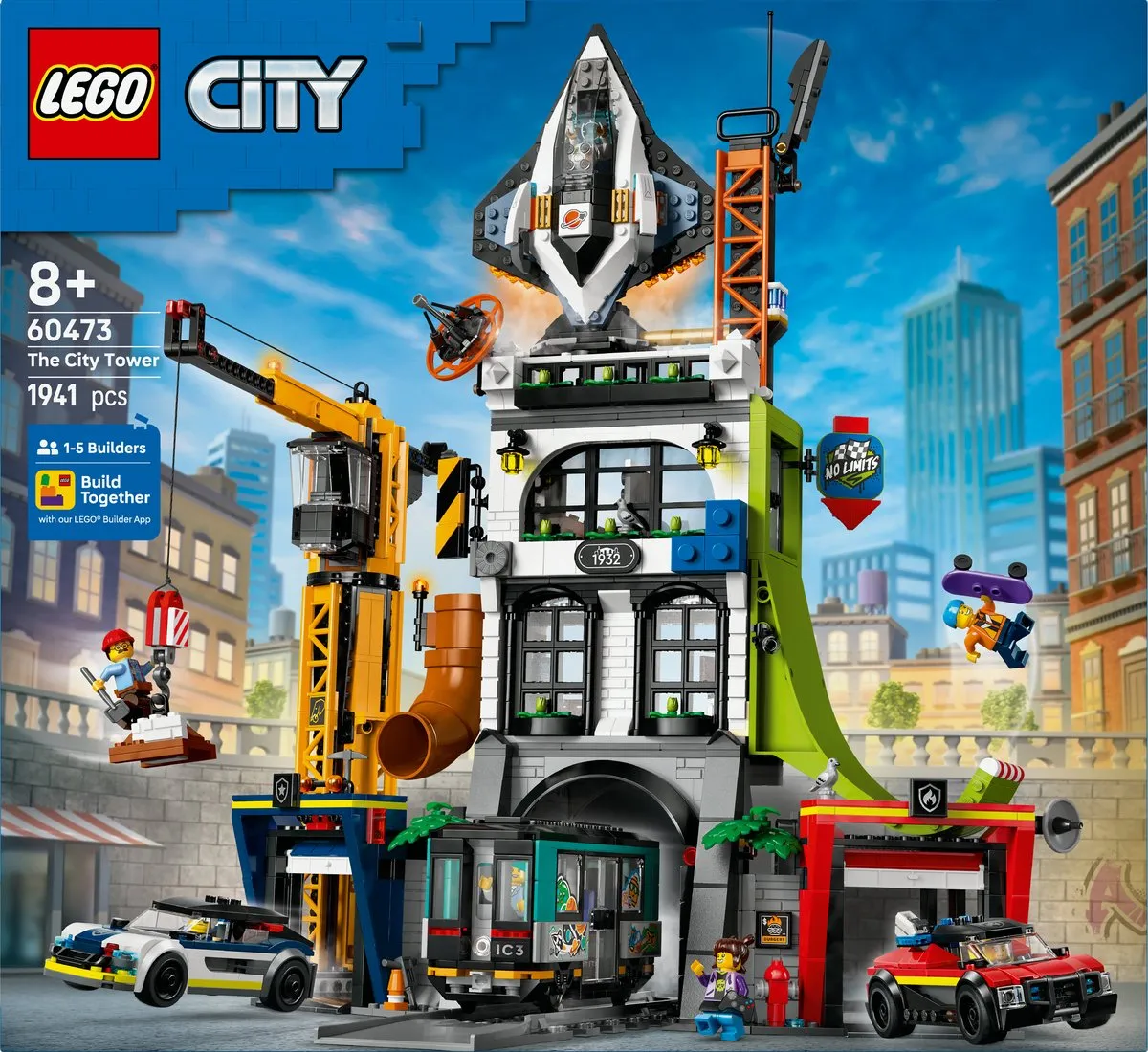 LEGO City 60473 The City Tower - 1908 Stukken - 7 Minifiguren - afbeelding 6 van 6