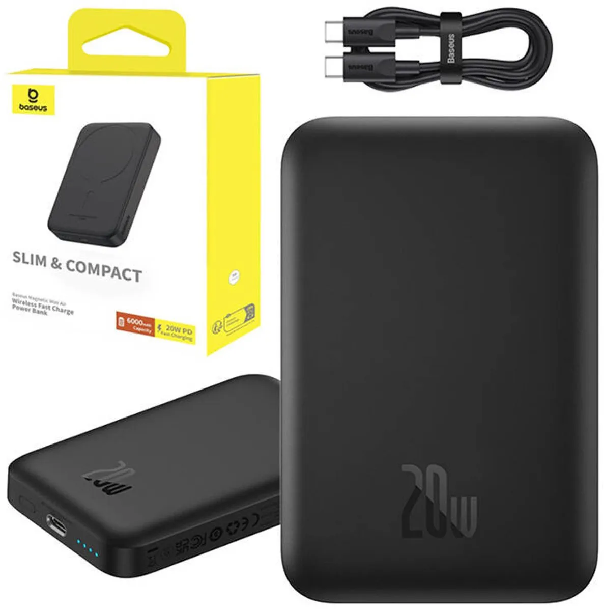 Baseus Mini Powerbank 6000mAh - 20W Zwart