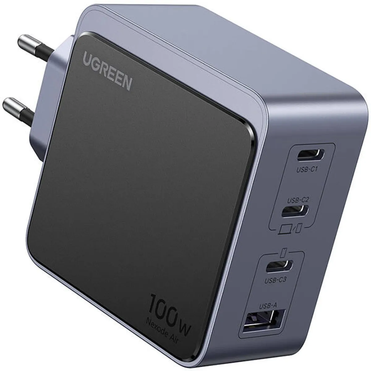 UGREEN Nexode Air 100W GaN Snellader - 4x USB-C/USB - Grijs
