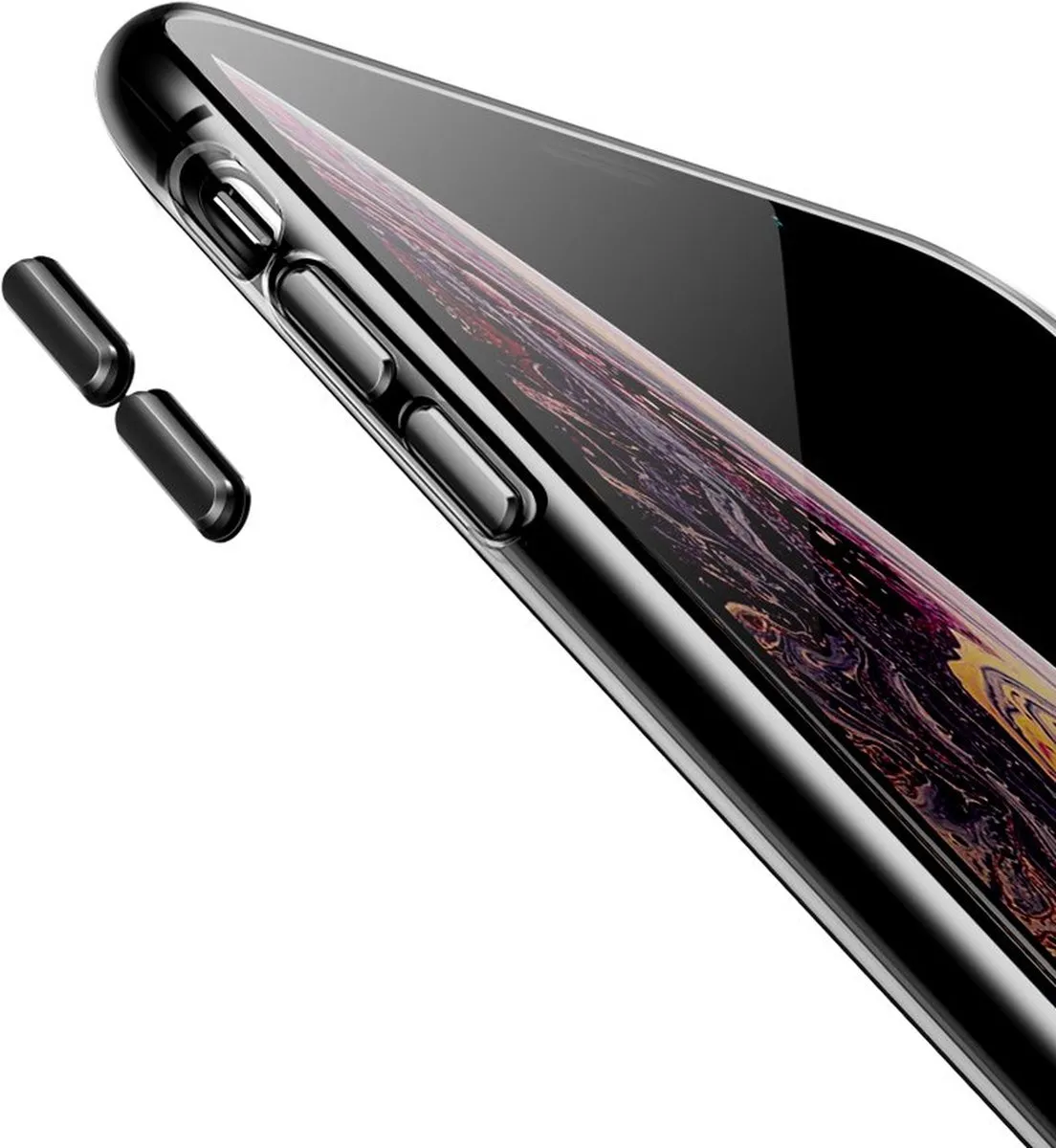 Baseus Transparant Hoesje iPhone XS Max - MagSafe - Zwart - afbeelding 6 van 6