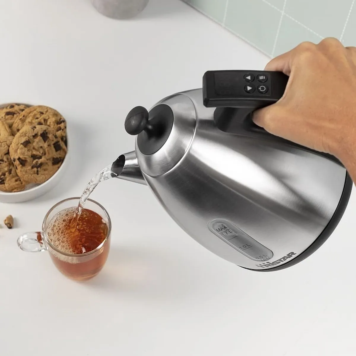 Tristar WK-3403 Digitale Waterkoker 1.7L 2200W - Zilver