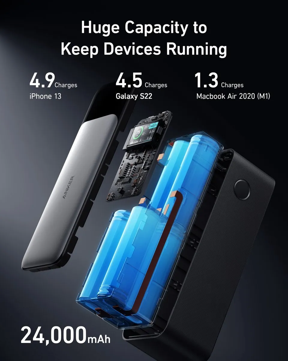 Anker 737 PowerCore 24K Voordeelbundel - 24000mAh 140W