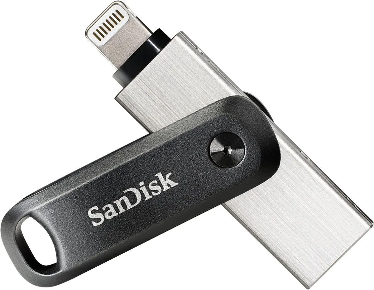 SanDisk iXpand SDIX60N 256GB USB 3.0A + Lightning - Zwart
