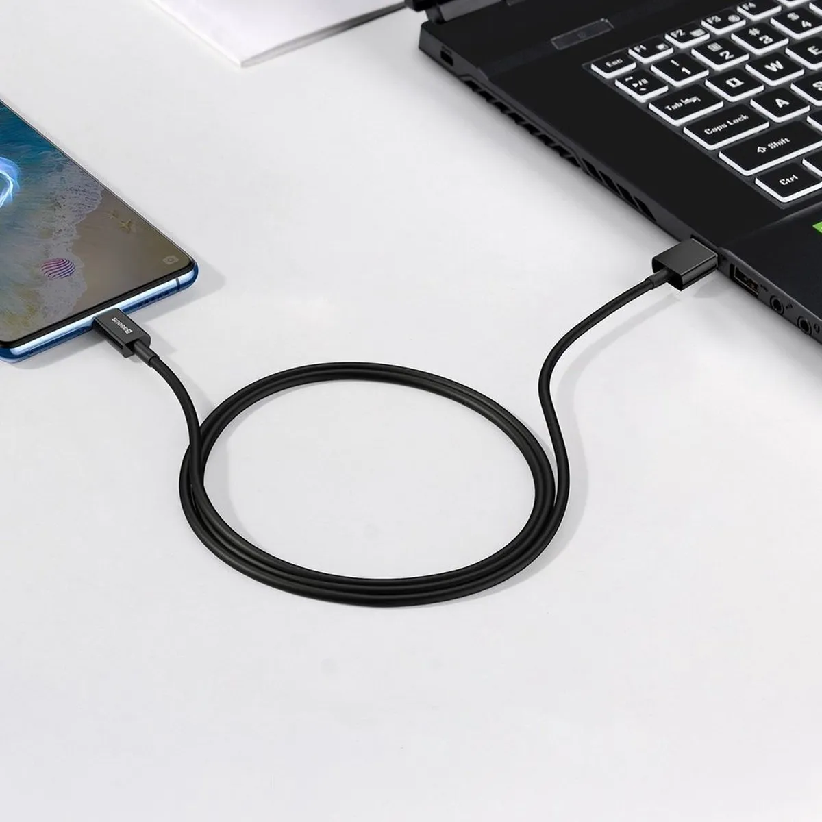 Baseus Superior CAMYS-01 USB Micro USB Kabel - 2A 1m - Zwart