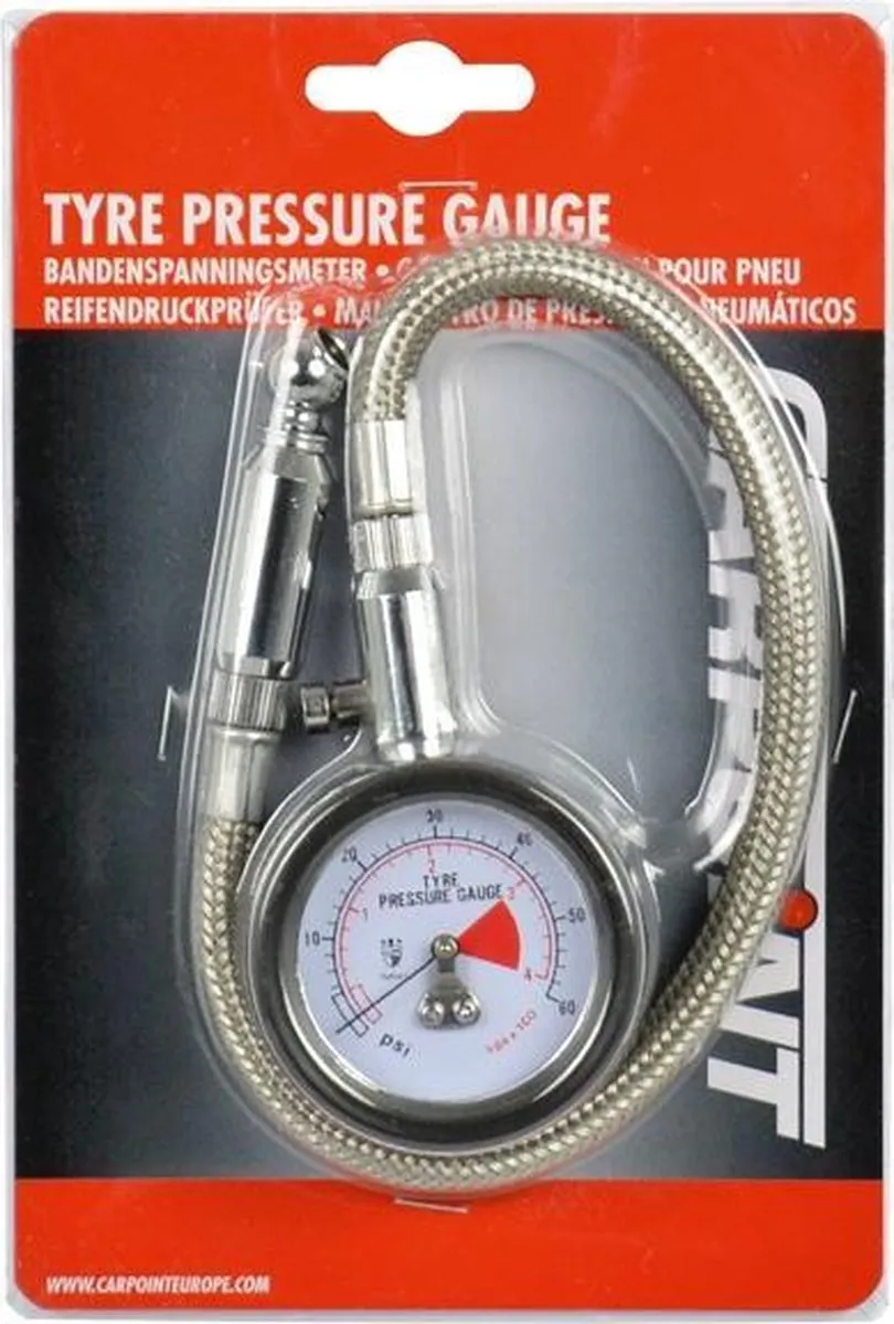 Carpoint Spanningsmeter 0-5 Bar - Zilver