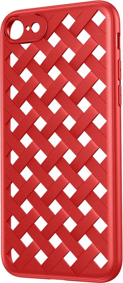 Baseus Geweven TPU Hoesje iPhone 7/8/SE - Rood