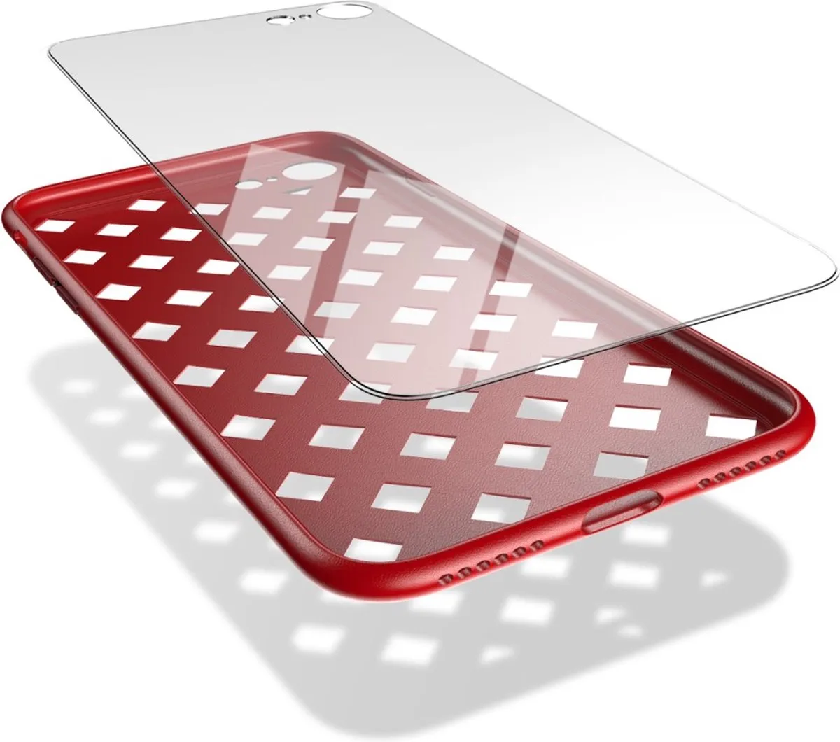 Baseus Geweven TPU Hoesje iPhone 7/8/SE - Rood