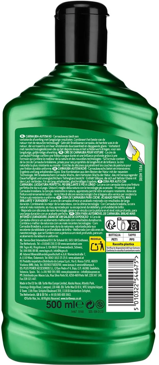 Turtle Wax Carnauba Autowax 500ml