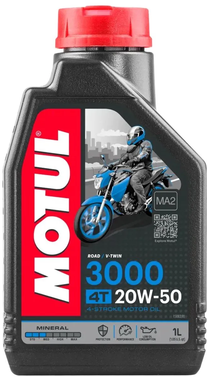Motul 3000 20W50 4T Motorolie 1L - Transparant