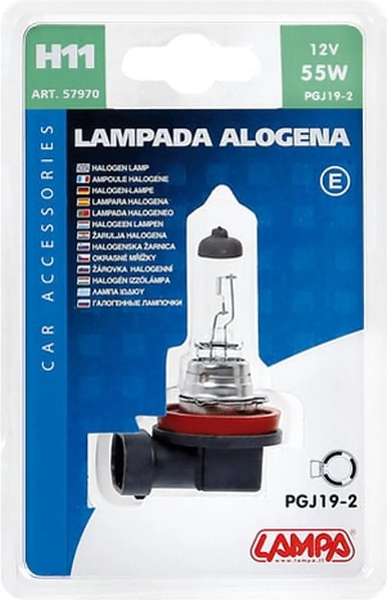 Lampa Halogeenlamp H11 55W PGJ19-2 - Wit