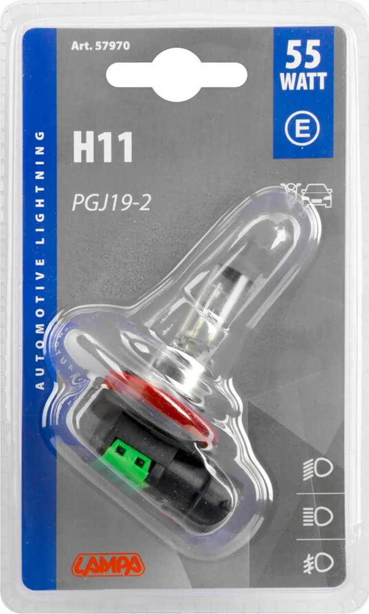 Lampa Halogeenlamp H11 55W PGJ19-2 - Wit - afbeelding 6 van 6