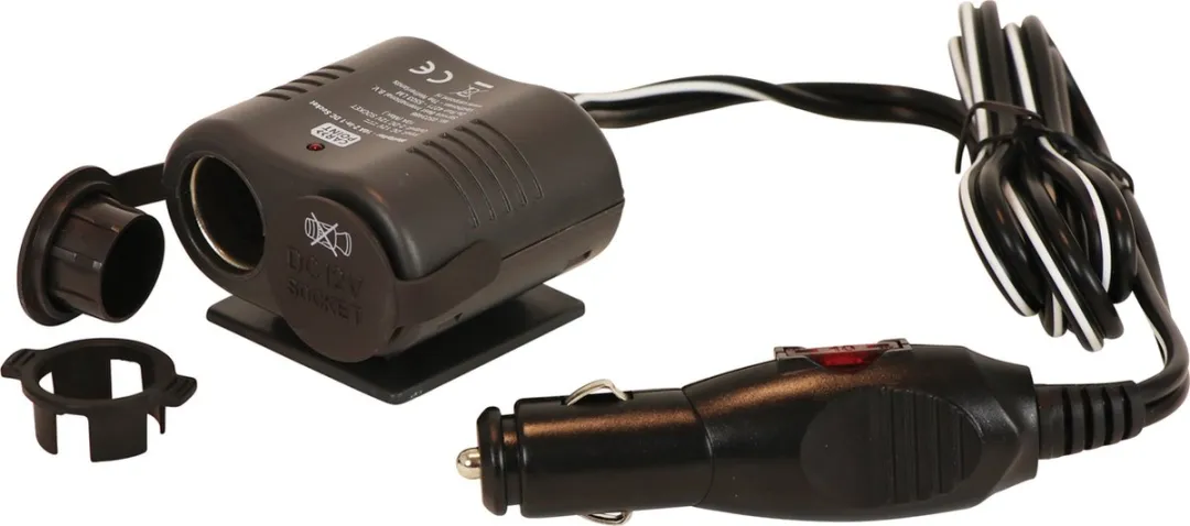 Carpoint LED 2-weg Aanstekerdoos 12V 10A - Zwart