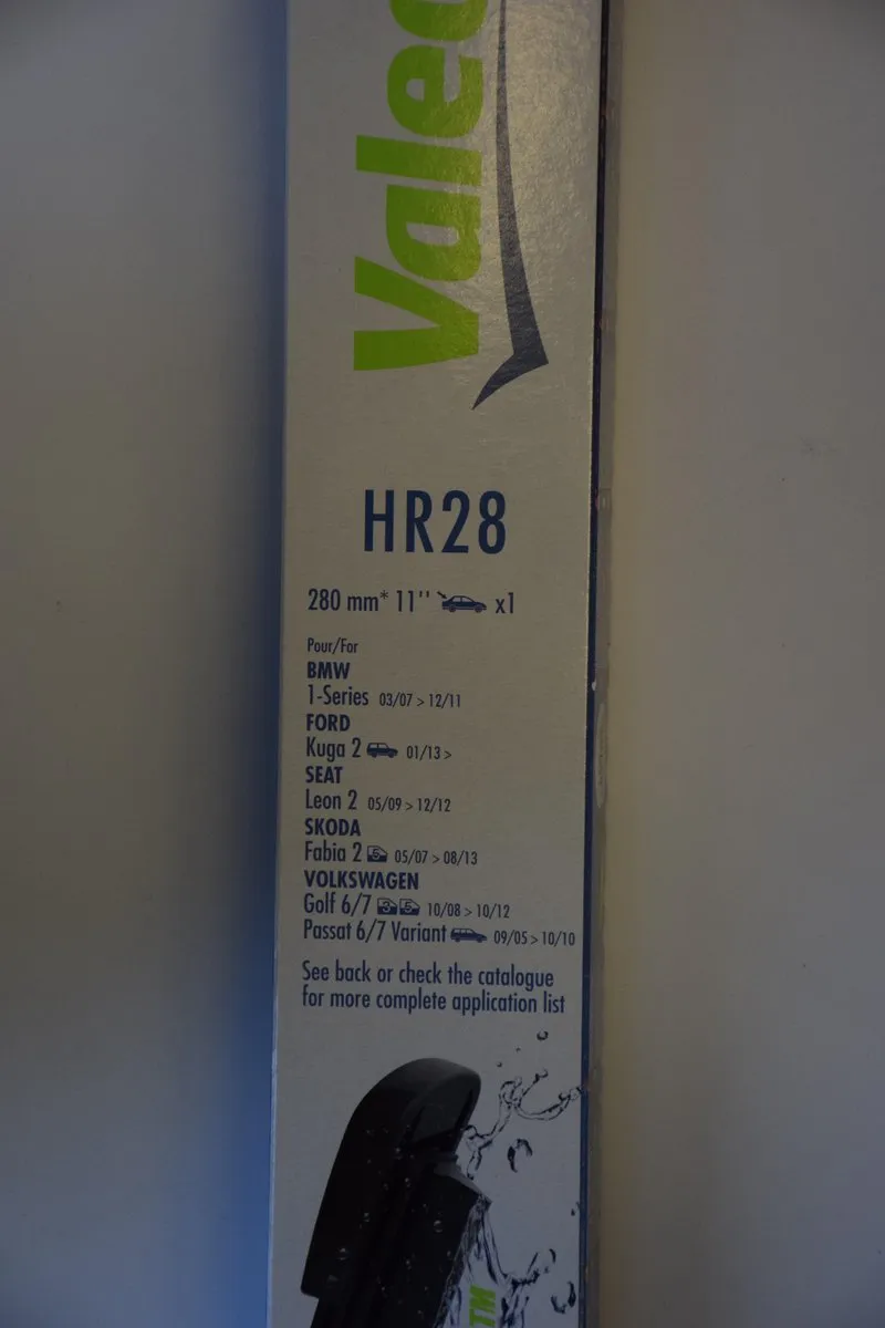 Valeo Hydroconnect HR28 Ruitenwisserblad Achter 28cm