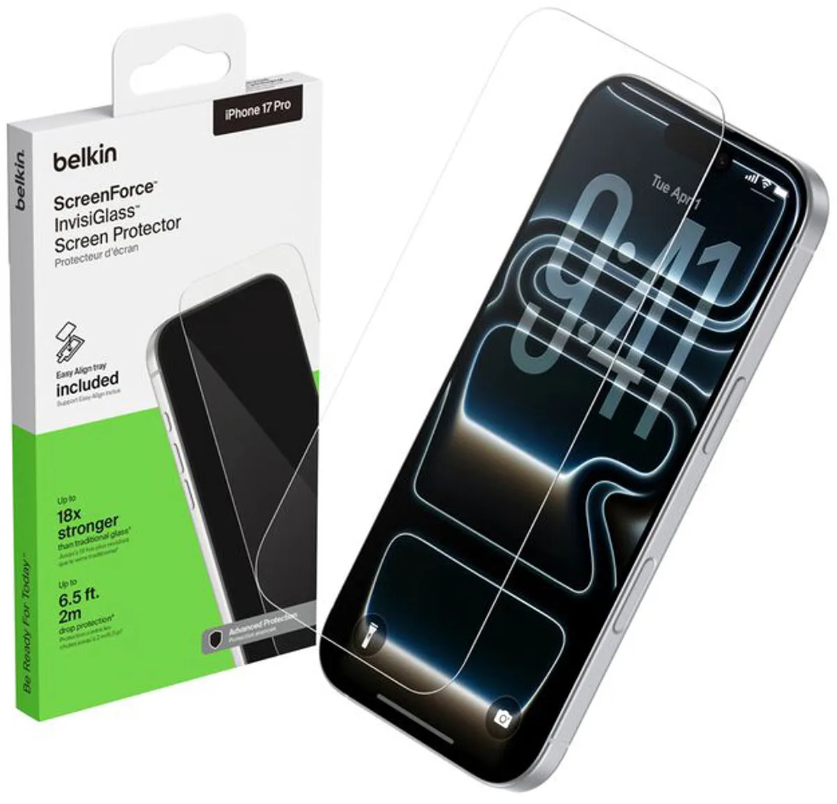 Belkin InvisiGlass iPhone 17 Pro Glas Screenprotector