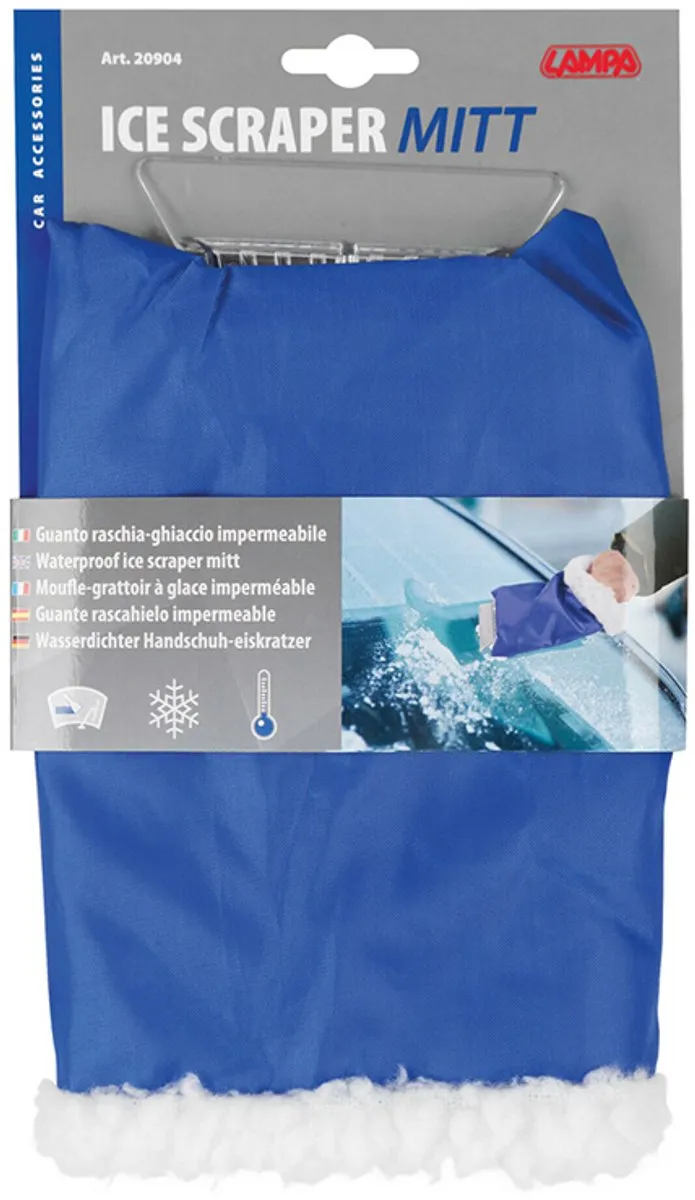 Lampa Waterdichte IJskrabber Handschoen - Blauw/Wit