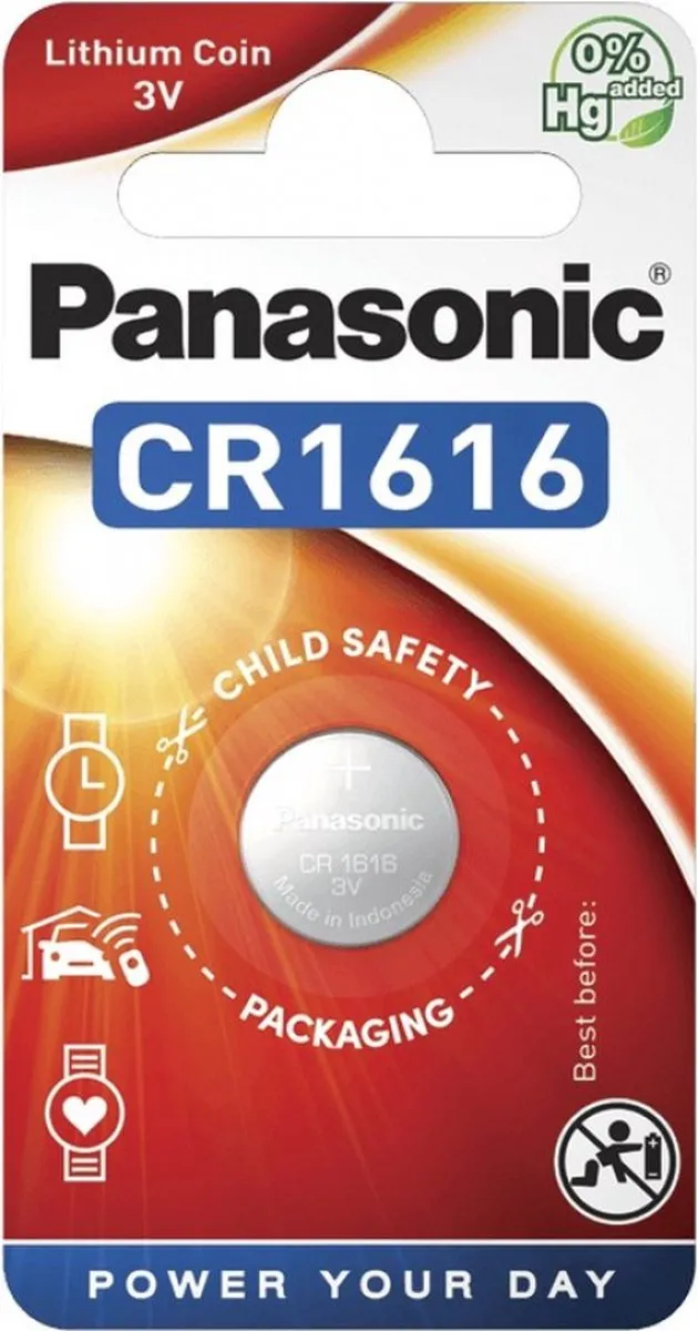 Panasonic CR1616L Knoopcelbatterij - 55mAh - Zilver
