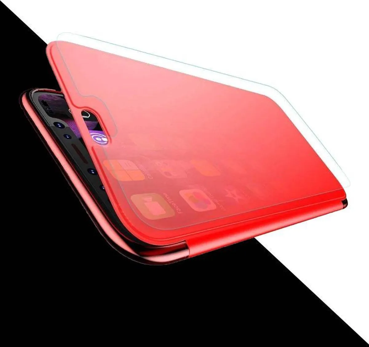 Baseus iPhone X/XS Wallet Hoesje 2-in-1 - Rood