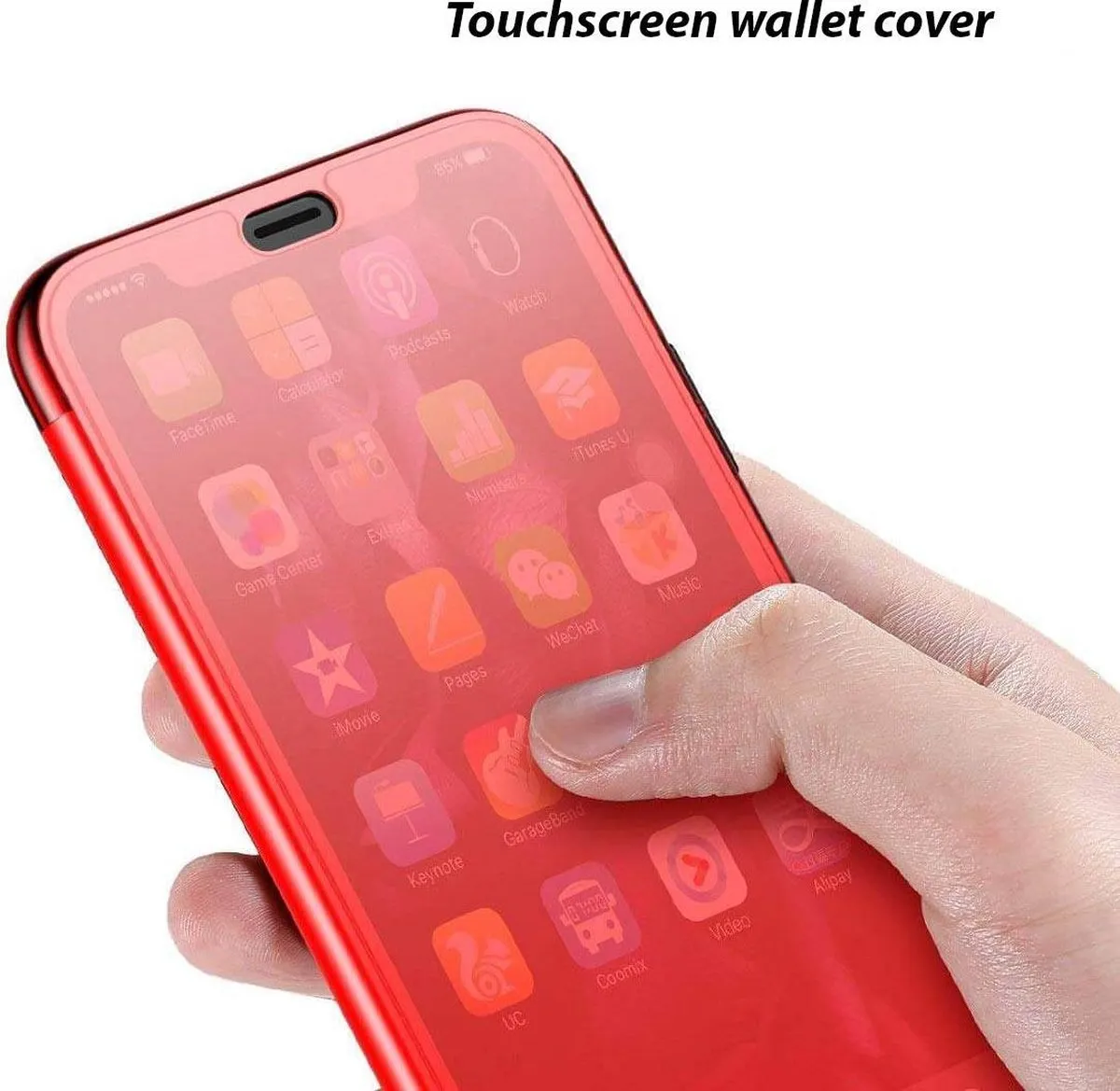 Baseus iPhone X/XS Wallet Hoesje 2-in-1 - Rood