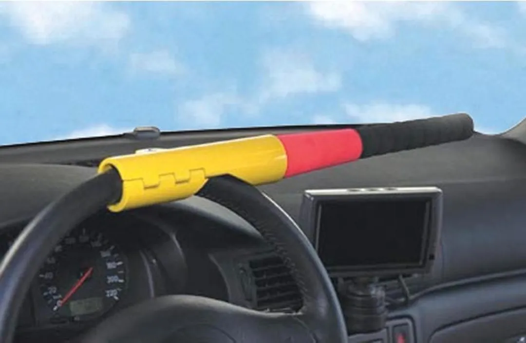 Carpoint Stuurslot Baseballbat - Zwart/Gele/Rood