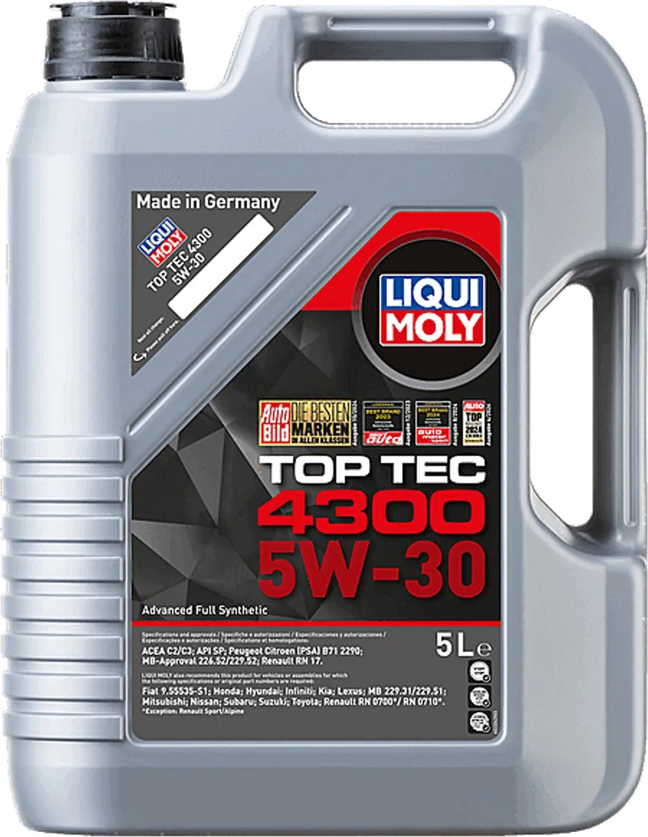Liqui Moly Top Tec 4300 5W30 C2 Motorolie 5L